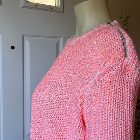 gaastra Cotton Knit Peachy/Pink White Crew Neck Sweater Size S - Picture 8 of 12